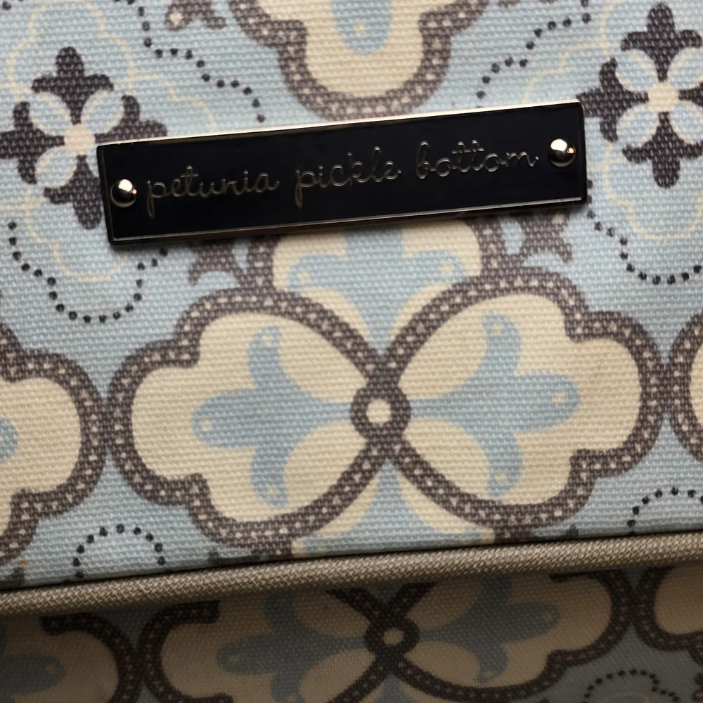 petunia pickle bottom Blue Patterned Crossbody/Diaper Bag